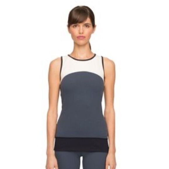 Kate Spade Beyond Yoga Tank Gray/Black/White M - Picture 1 of 7